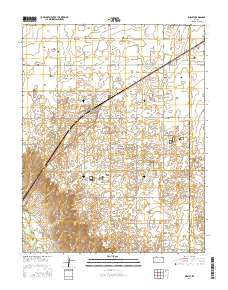 Kismet Kansas Current topographic map, 1:24000 scale, 7.5 X 7.5 Minute, Year 2016