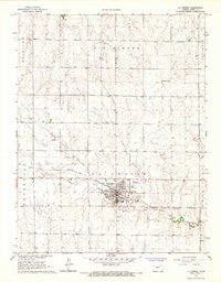 La Crosse Kansas Historical topographic map, 1:24000 scale, 7.5 X 7.5 Minute, Year 1966