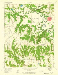 La Cygne Kansas Historical topographic map, 1:24000 scale, 7.5 X 7.5 Minute, Year 1958