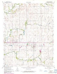 La Harpe Kansas Historical topographic map, 1:24000 scale, 7.5 X 7.5 Minute, Year 1965