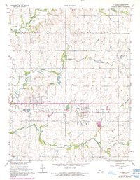 La Harpe Kansas Historical topographic map, 1:24000 scale, 7.5 X 7.5 Minute, Year 1965