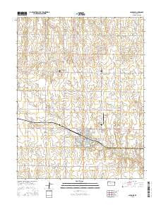 La Crosse Kansas Current topographic map, 1:24000 scale, 7.5 X 7.5 Minute, Year 2015