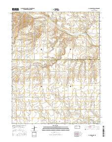 La Crosse NW Kansas Current topographic map, 1:24000 scale, 7.5 X 7.5 Minute, Year 2015
