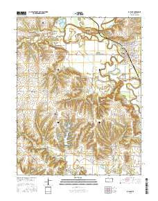 La Cygne Kansas Current topographic map, 1:24000 scale, 7.5 X 7.5 Minute, Year 2015