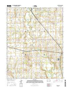 Labette Kansas Current topographic map, 1:24000 scale, 7.5 X 7.5 Minute, Year 2016