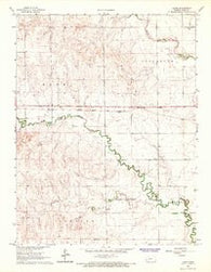 Laird Kansas Historical topographic map, 1:24000 scale, 7.5 X 7.5 Minute, Year 1966