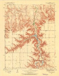 Lake Mc Bride Kansas Historical topographic map, 1:24000 scale, 7.5 X 7.5 Minute, Year 1939