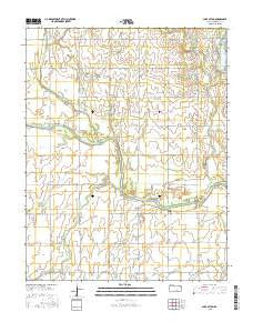 Lake Afton Kansas Current topographic map, 1:24000 scale, 7.5 X 7.5 Minute, Year 2015