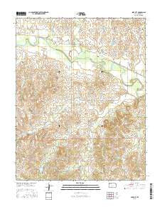 Lake City Kansas Current topographic map, 1:24000 scale, 7.5 X 7.5 Minute, Year 2015