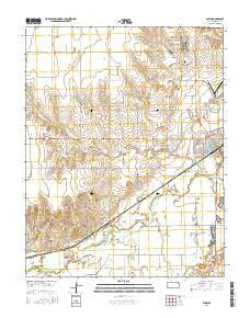 Lakin Kansas Current topographic map, 1:24000 scale, 7.5 X 7.5 Minute, Year 2016