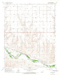 Lakin NW Kansas Historical topographic map, 1:24000 scale, 7.5 X 7.5 Minute, Year 1966