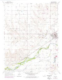 Lakin Kansas Historical topographic map, 1:24000 scale, 7.5 X 7.5 Minute, Year 1966