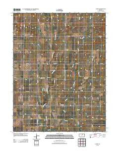 Lamar Kansas Historical topographic map, 1:24000 scale, 7.5 X 7.5 Minute, Year 2012