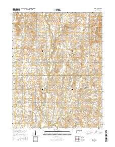 Lamar Kansas Current topographic map, 1:24000 scale, 7.5 X 7.5 Minute, Year 2015