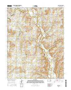 Lamont Kansas Current topographic map, 1:24000 scale, 7.5 X 7.5 Minute, Year 2015
