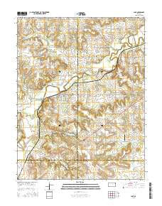 Lane Kansas Current topographic map, 1:24000 scale, 7.5 X 7.5 Minute, Year 2015