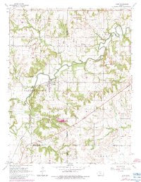 Lane Kansas Historical topographic map, 1:24000 scale, 7.5 X 7.5 Minute, Year 1966