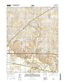 Lang Kansas Current topographic map, 1:24000 scale, 7.5 X 7.5 Minute, Year 2015