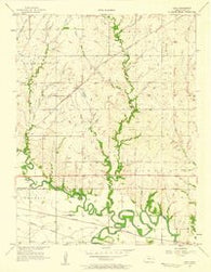 Lang Kansas Historical topographic map, 1:24000 scale, 7.5 X 7.5 Minute, Year 1957