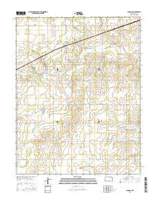 Langdon Kansas Current topographic map, 1:24000 scale, 7.5 X 7.5 Minute, Year 2015