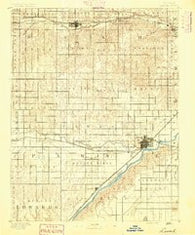 Larned Kansas Historical topographic map, 1:125000 scale, 30 X 30 Minute, Year 1891