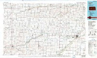 Larned Kansas Historical topographic map, 1:100000 scale, 30 X 60 Minute, Year 1985
