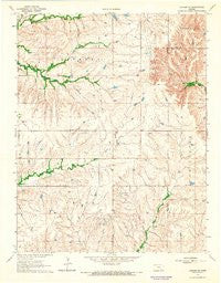 Latham SE Kansas Historical topographic map, 1:24000 scale, 7.5 X 7.5 Minute, Year 1964