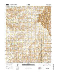 Latham SE Kansas Current topographic map, 1:24000 scale, 7.5 X 7.5 Minute, Year 2015