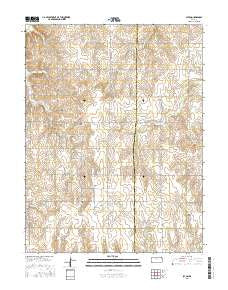 Laton Kansas Current topographic map, 1:24000 scale, 7.5 X 7.5 Minute, Year 2015