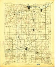 Lawrence Kansas Historical topographic map, 1:125000 scale, 30 X 30 Minute, Year 1889