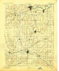 Lawrence Kansas Historical topographic map, 1:125000 scale, 30 X 30 Minute, Year 1889