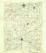 Lawrence Kansas Historical topographic map, 1:125000 scale, 30 X 30 Minute, Year 1889