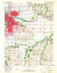 Lawrence East Kansas Historical topographic map, 1:24000 scale, 7.5 X 7.5 Minute, Year 1950