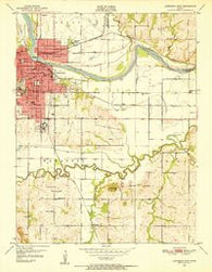 Lawrence East Kansas Historical topographic map, 1:24000 scale, 7.5 X 7.5 Minute, Year 1950