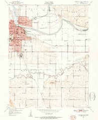 Lawrence East Kansas Historical topographic map, 1:24000 scale, 7.5 X 7.5 Minute, Year 1950