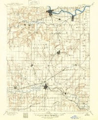 Lawrence Kansas Historical topographic map, 1:125000 scale, 30 X 30 Minute, Year 1889