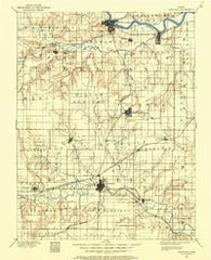 Lawrence Kansas Historical topographic map, 1:125000 scale, 30 X 30 Minute, Year 1885