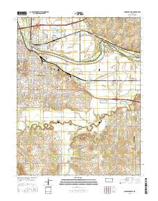 Lawrence East Kansas Current topographic map, 1:24000 scale, 7.5 X 7.5 Minute, Year 2015
