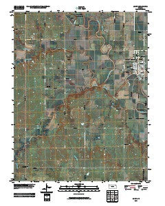 Le Roy Kansas Historical topographic map, 1:24000 scale, 7.5 X 7.5 Minute, Year 2009