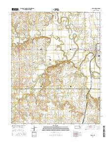 Le Roy Kansas Current topographic map, 1:24000 scale, 7.5 X 7.5 Minute, Year 2015