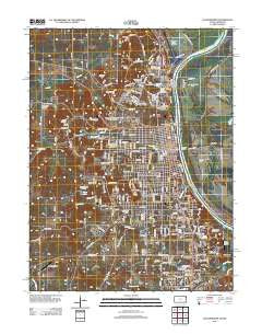 Leavenworth Kansas Historical topographic map, 1:24000 scale, 7.5 X 7.5 Minute, Year 2012