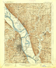 Leavenworth Kansas Historical topographic map, 1:62500 scale, 15 X 15 Minute, Year 1910