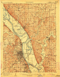 Leavenworth Kansas Historical topographic map, 1:62500 scale, 15 X 15 Minute, Year 1910