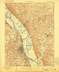 Leavenworth Kansas Historical topographic map, 1:62500 scale, 15 X 15 Minute, Year 1910