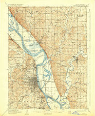 Leavenworth Kansas Historical topographic map, 1:62500 scale, 15 X 15 Minute, Year 1910