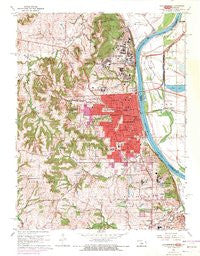 Leavenworth Kansas Historical topographic map, 1:24000 scale, 7.5 X 7.5 Minute, Year 1961