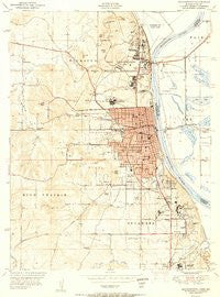 Leavenworth Kansas Historical topographic map, 1:24000 scale, 7.5 X 7.5 Minute, Year 1951