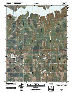 Lebo Kansas Historical topographic map, 1:24000 scale, 7.5 X 7.5 Minute, Year 2009