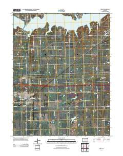 Lebo Kansas Historical topographic map, 1:24000 scale, 7.5 X 7.5 Minute, Year 2012