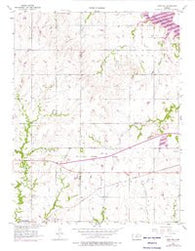 Lebo NW Kansas Historical topographic map, 1:24000 scale, 7.5 X 7.5 Minute, Year 1957